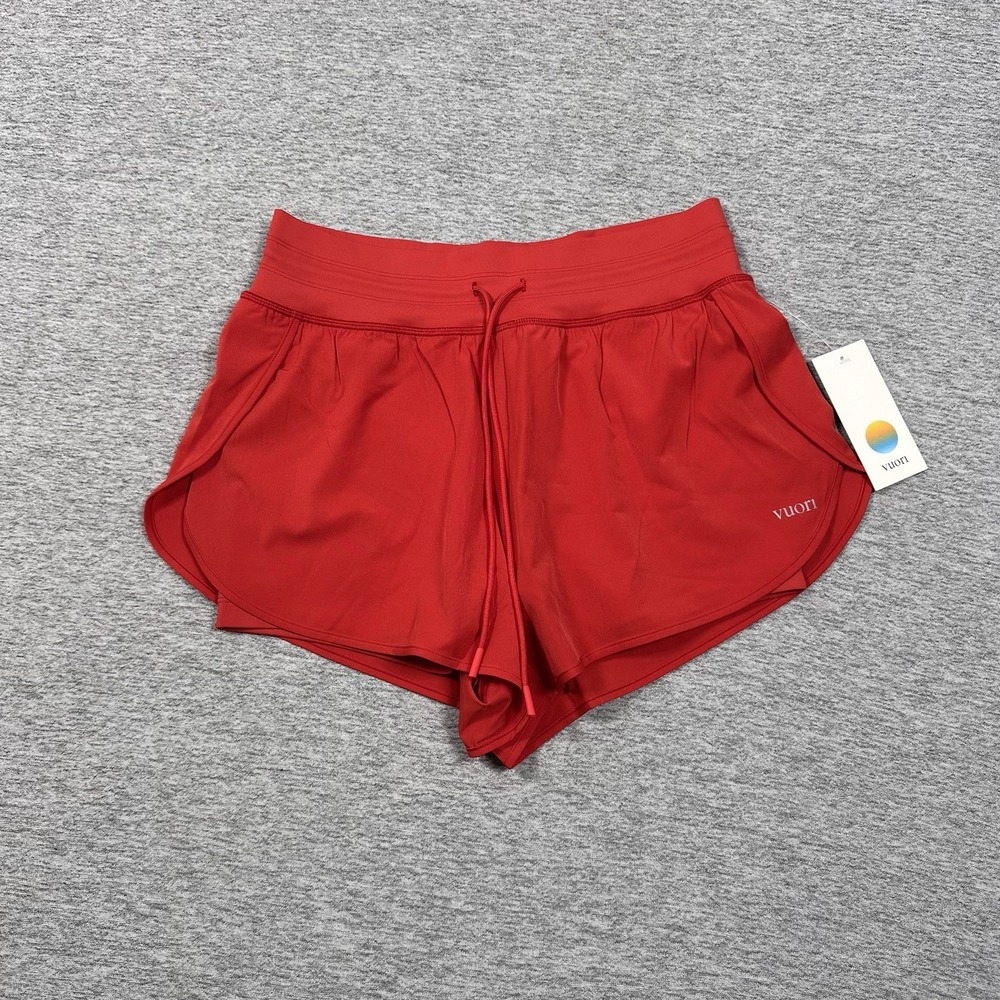 Vuori Daily Speed Shorts Womens Medium Crimson 2.5'' Lined Running Active NEW